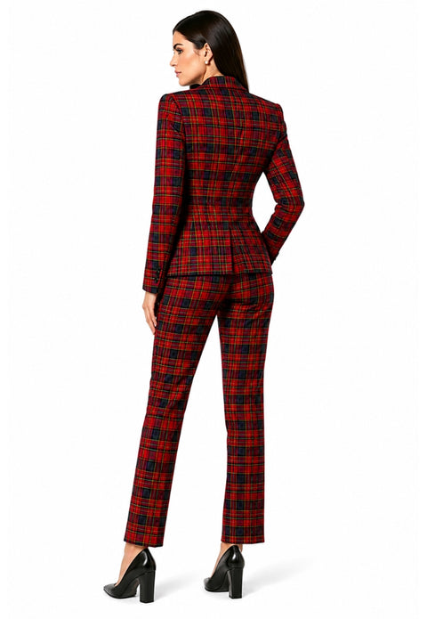 2-Piece Womens Plaid Suit
