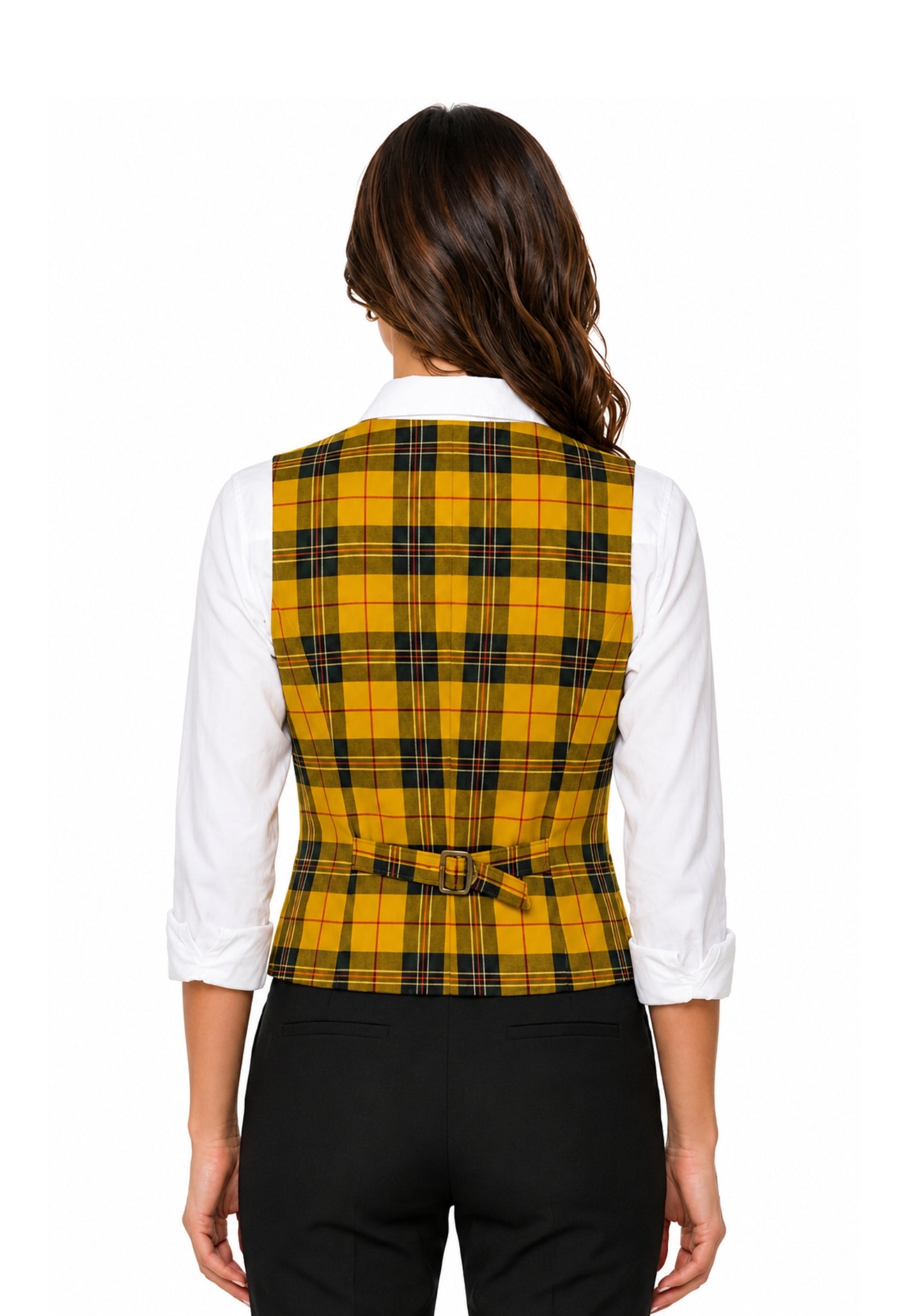 Women's Double Breasted Tartan Waistcoat