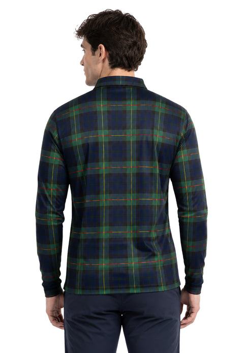 Black Watch Full Sleeve Tartan Polo Shirt