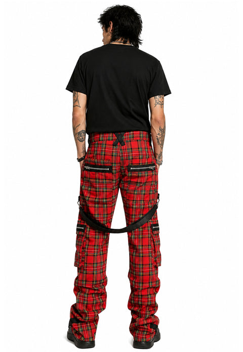 Pantalon unisexe gothique à carreaux punk