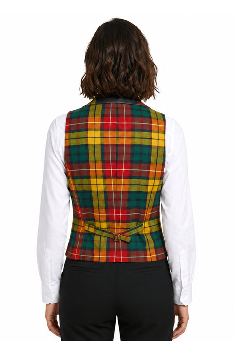 Women's Tartan Waistcoat with Lapels