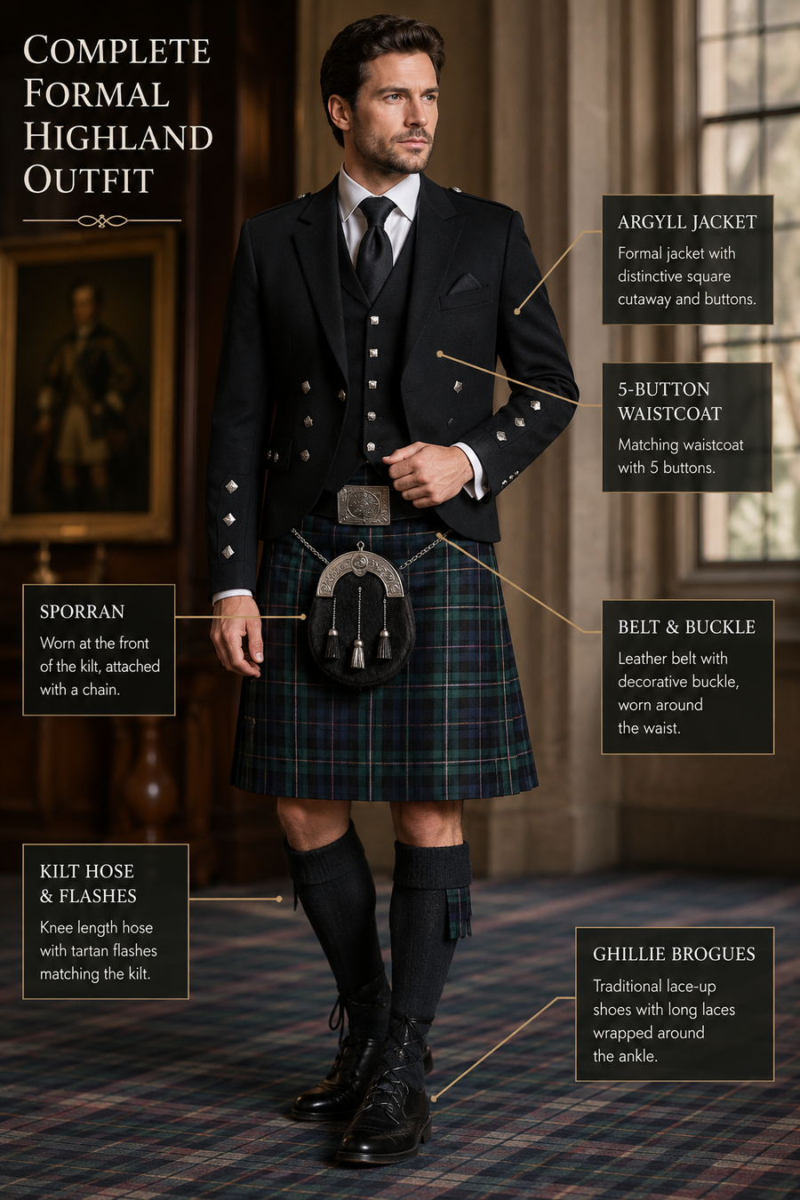 Complete Formal Kilt Outfit
