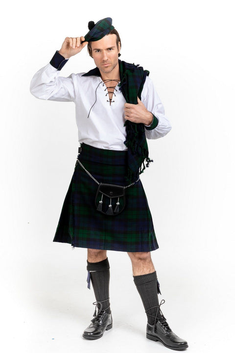 black watch tartan kilt outfit