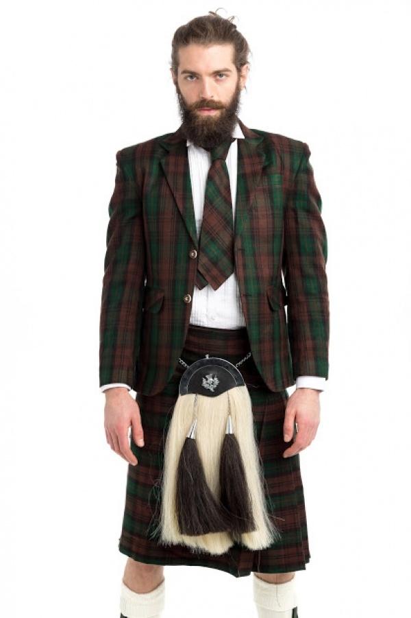 Veste et kilt de luxe en tartan Argyle