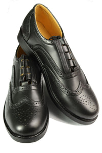 Brogues Ghillie traditionnelles en cuir véritable