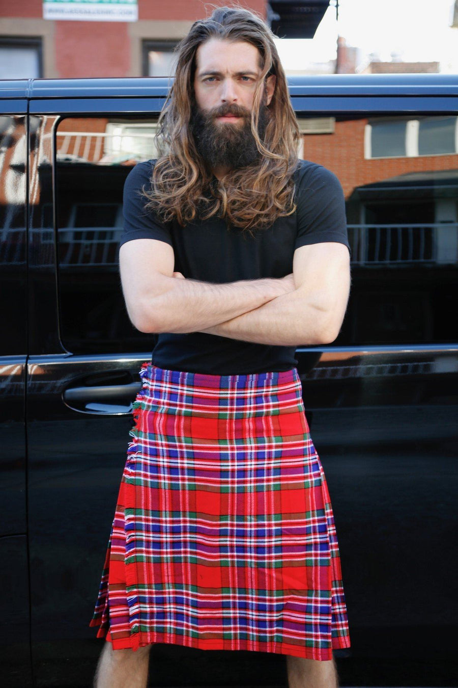 MACFARLANE TARTAN kilt - front view