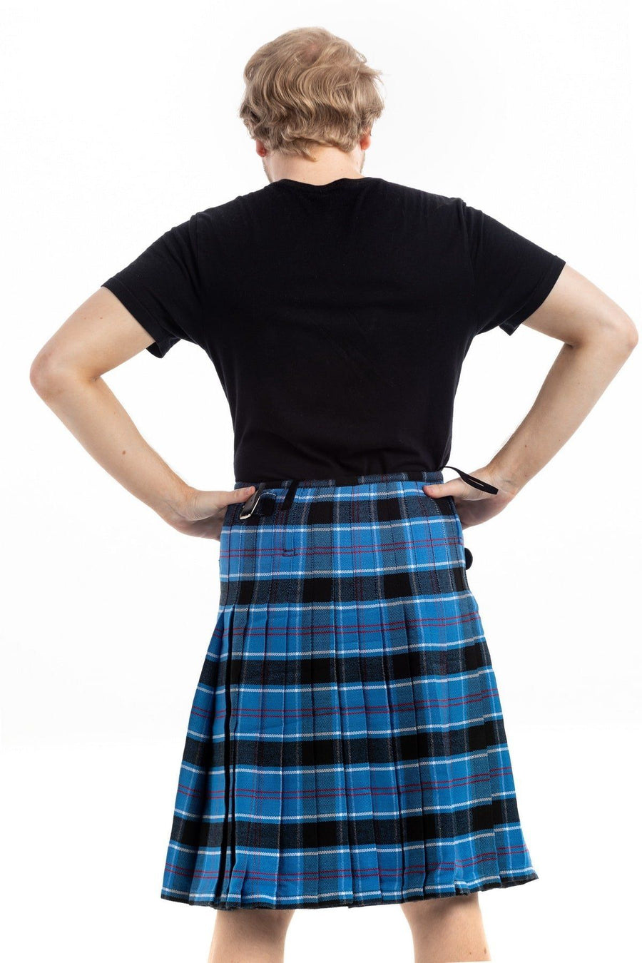 Clan US Navy Tartan Kilt - Back side view