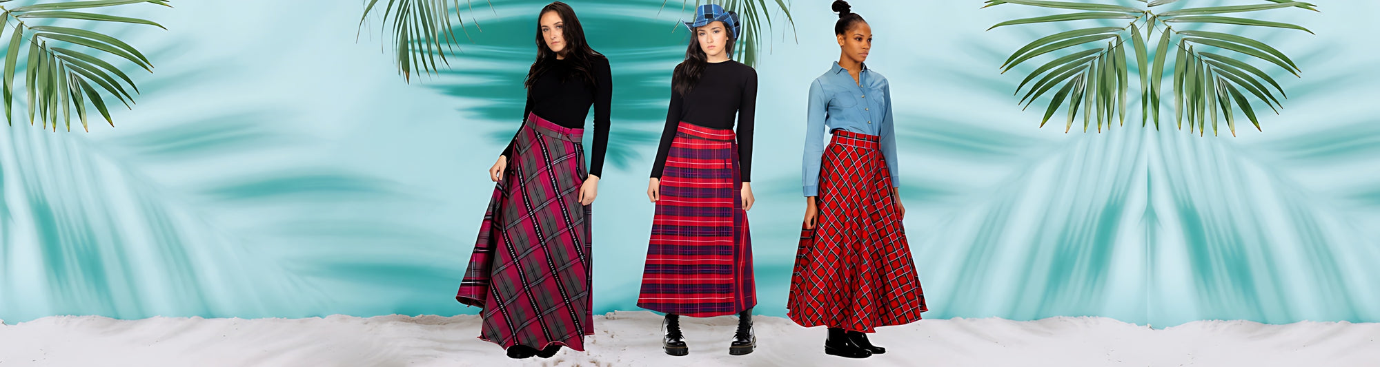Long Tartan Skirts