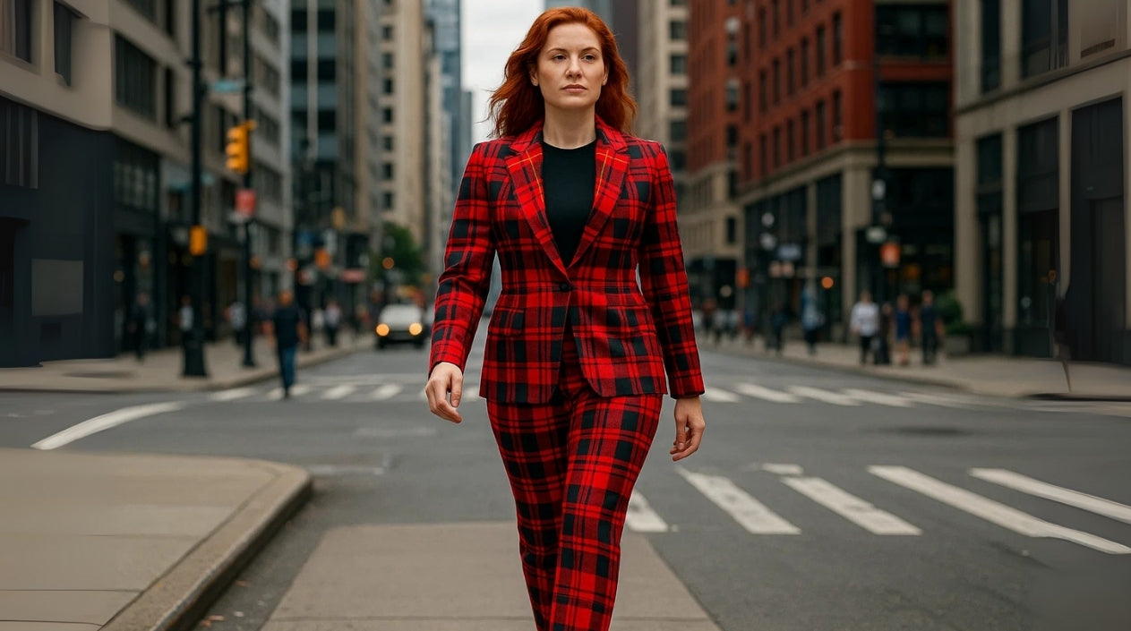 Costumes à carreaux pour femmes 