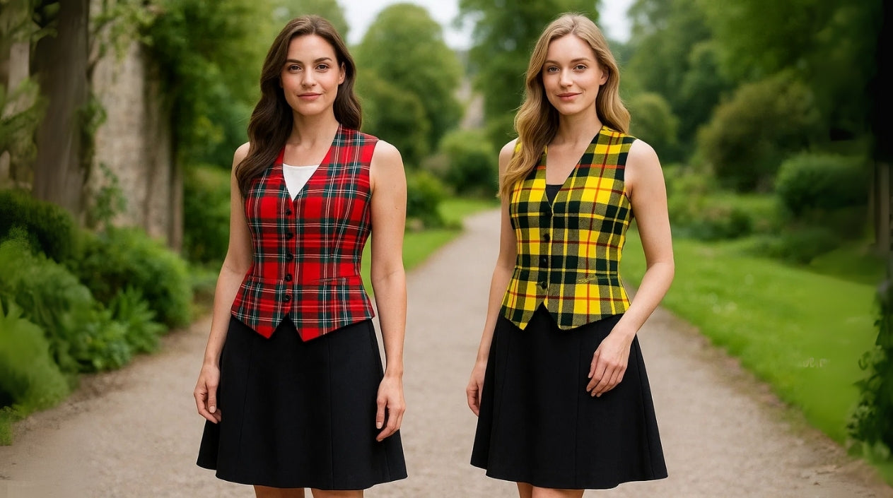 Gilets tartan pour femmes 