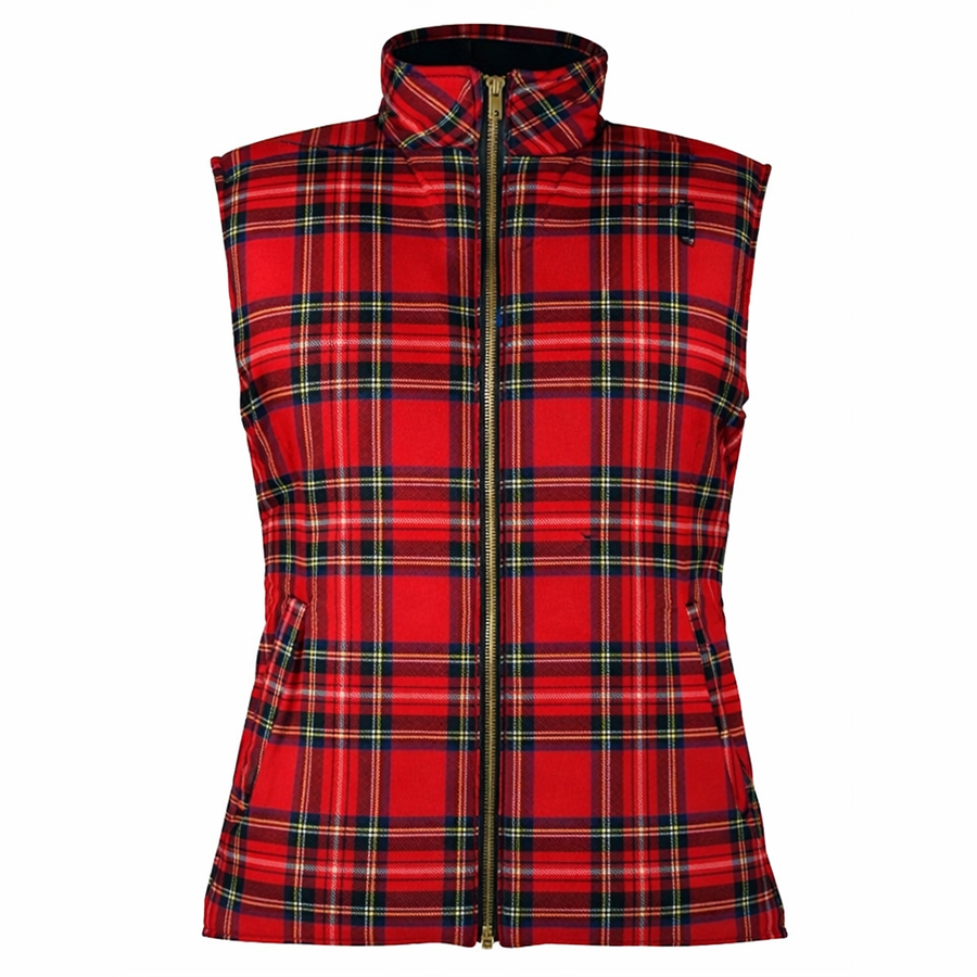 Women's Tartan Zip-Up Gilet