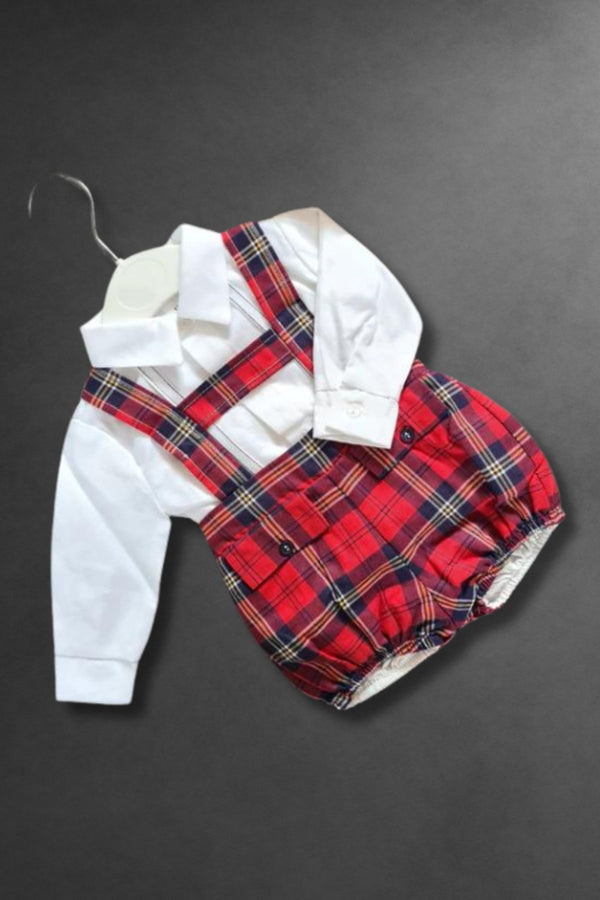 Baby Boys Tartan H-Bar Set