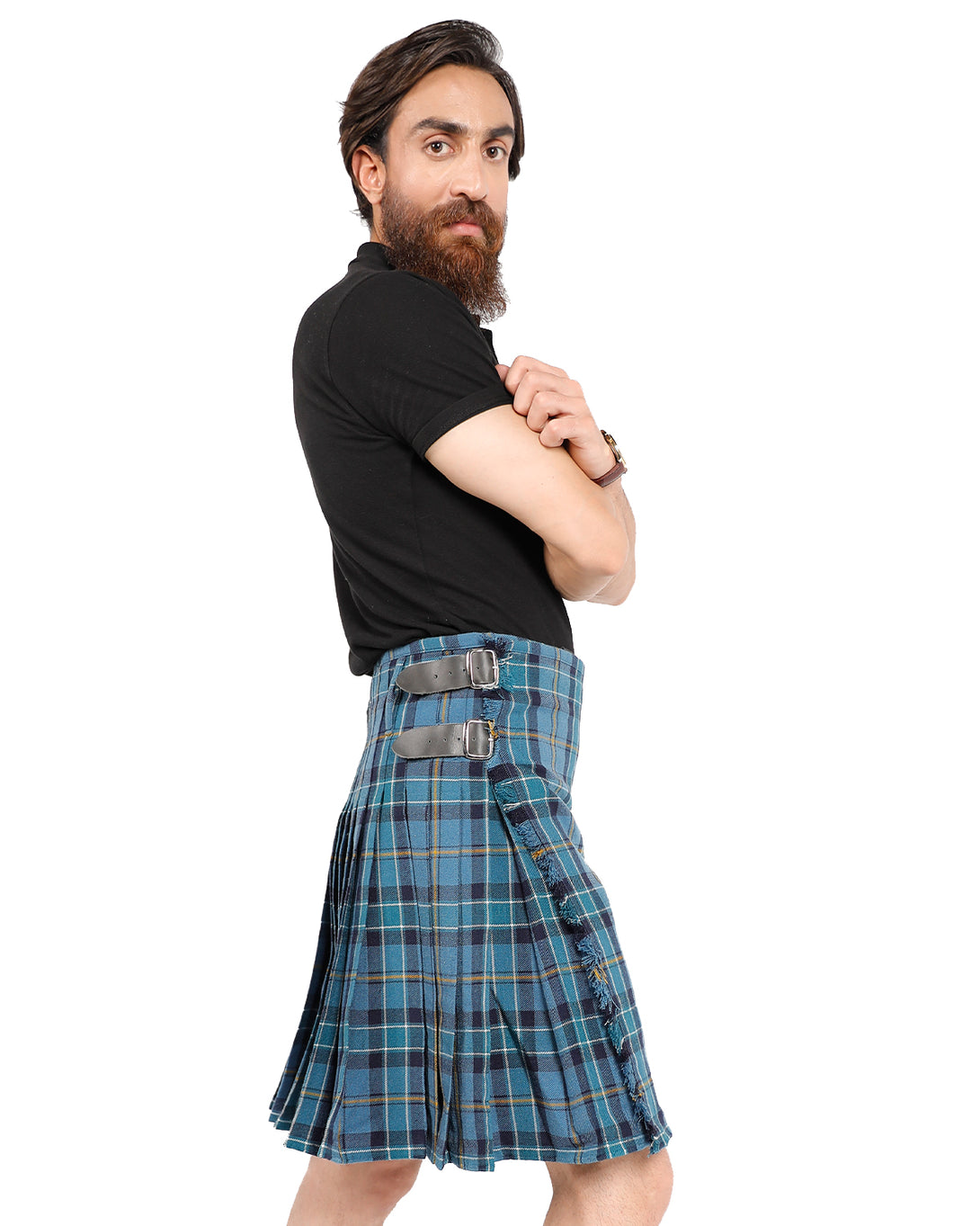 Side view of Banff and Buchan Ancient Bespoke kilt