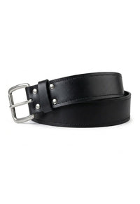 Ceinture de kilt utilitaire en cuir noir uni