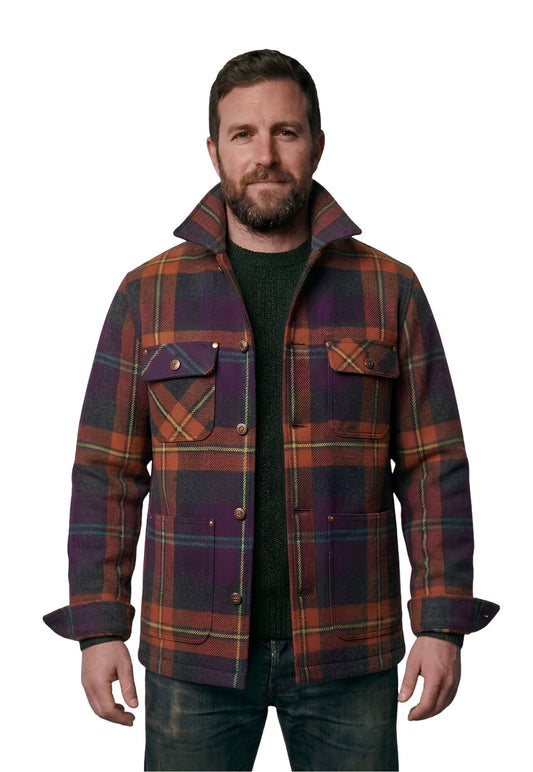 Blanket-Lined Tartan Chore Coat