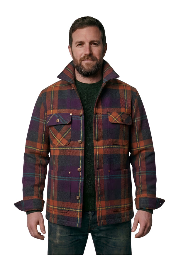 Blanket-Lined Tartan Chore Coat