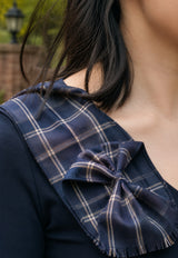 Bow Rosette Tartan Mini Sash