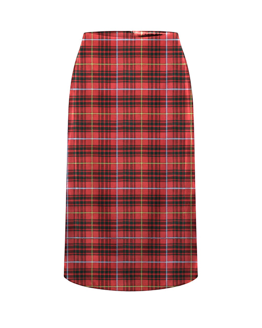 Bruce Beige Plaid Midi Skirt