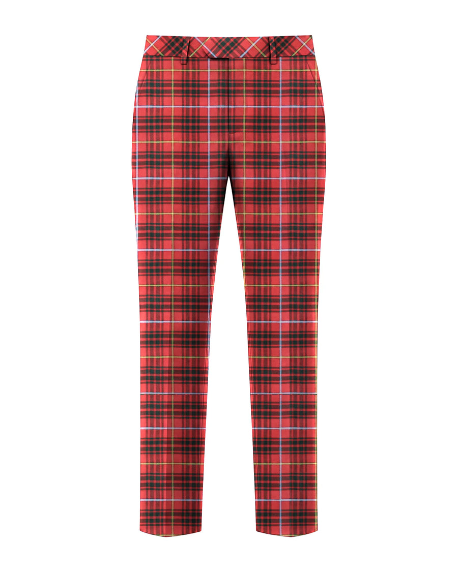 Bruce Men's High‑Waisted Tartan Trouser