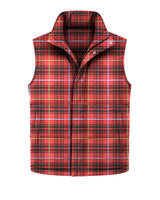 Bruce Plaid Sleeveless Puffer Jacket