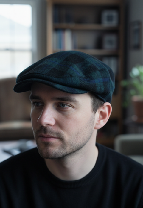 Buchanan Button Down Plaid Flat Cap