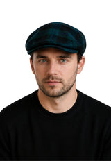Fraser Button Down Plaid Flat Cap