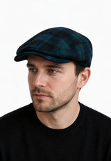 Fraser Button Down Plaid Flat Cap