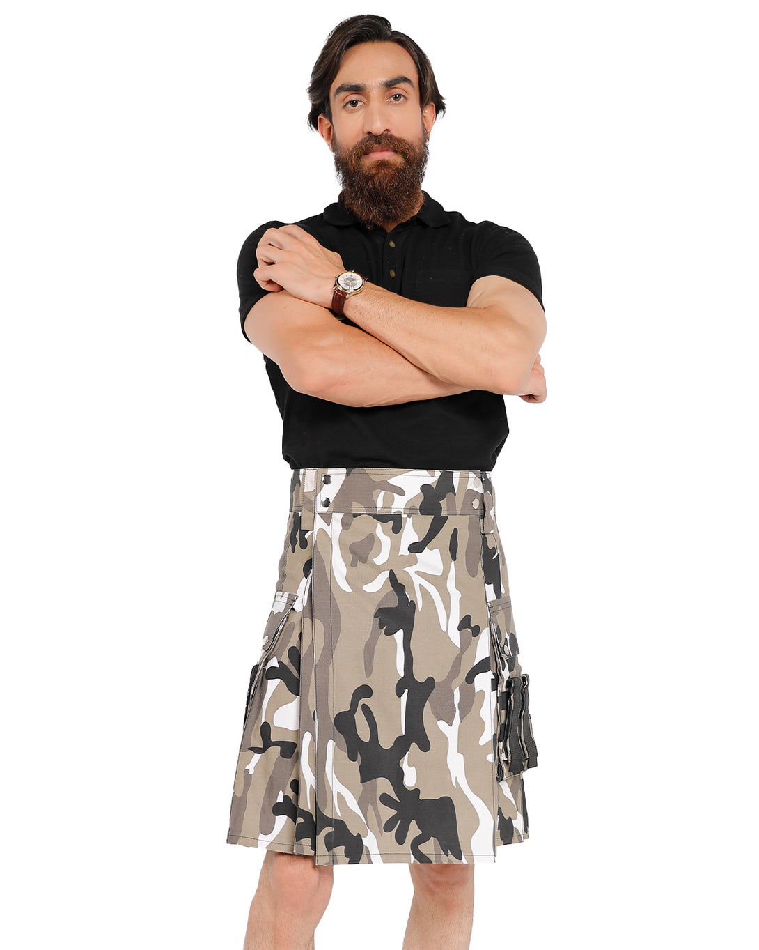 Front view of CamoCraft Field kilt