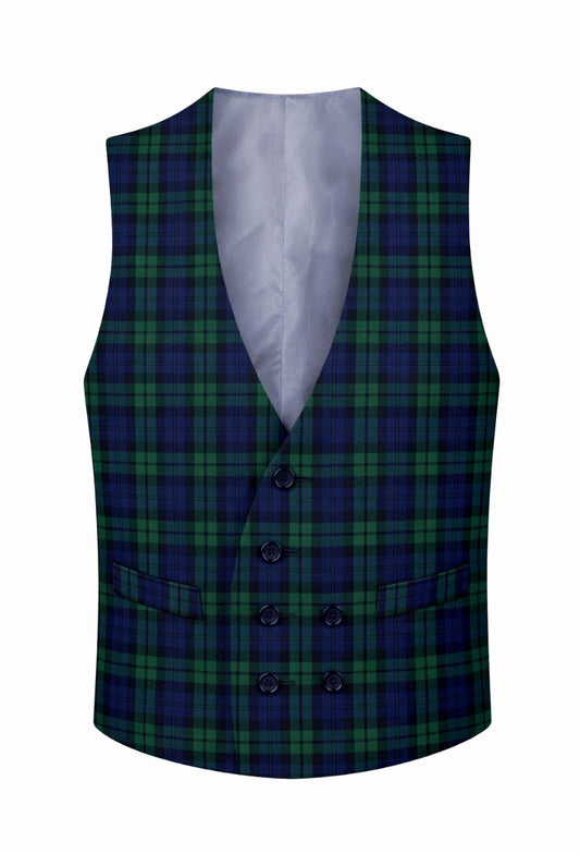 Campbell Double Breasted Tartan Waistcoat