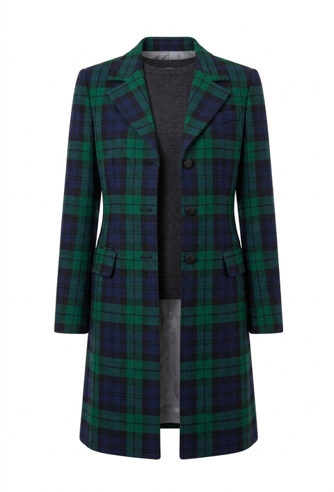 Campbell Tartan Longline Tartan Jacket