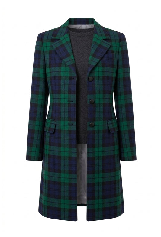 Campbell Tartan Longline Tartan Jacket
