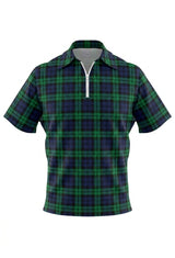 Campbell Tartan Plaid Polo Zipped Shirt