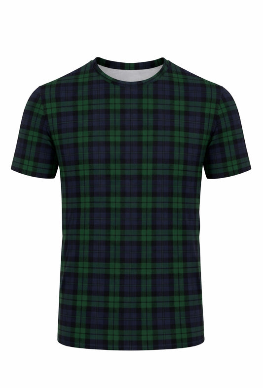 Campbell Tartan Round Neck Half Sleeve Plaid Shirt