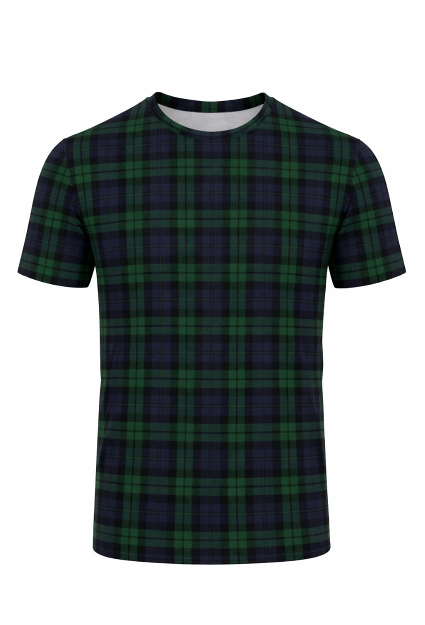 Campbell Tartan Round Neck Half Sleeve Plaid Shirt