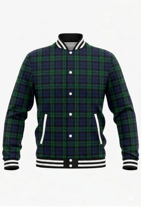 Campbell Tartan Baseball Jacket