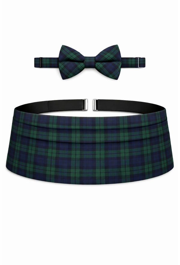 Campbell Tartan Cummerbund & Bow Tie Set