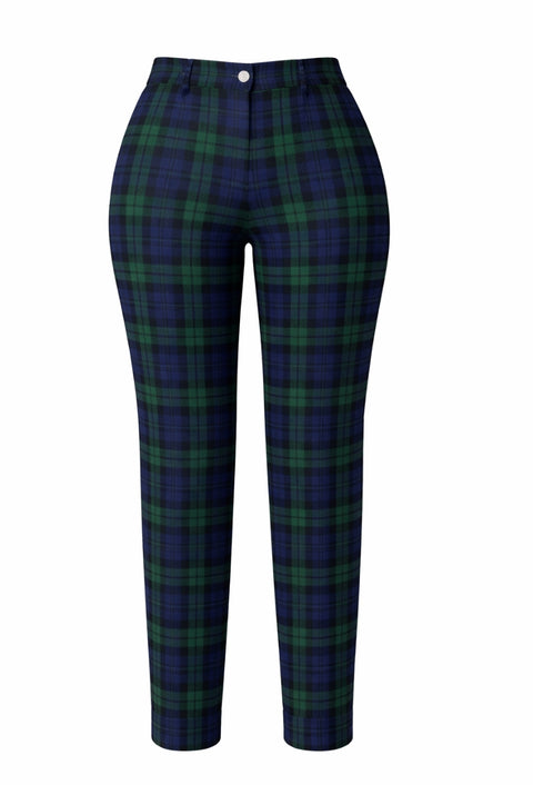 Campbell Women's Slim Cut Tartan Trousers