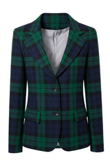 Campbell Women's Tartan Jacket 2 Button Fastening