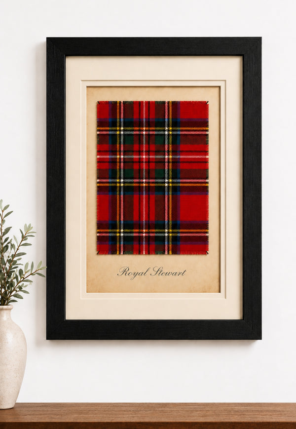 Clan Tartan Swatch Art Royal Stewart