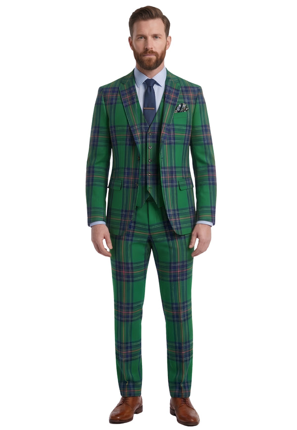Classic Three Piece Tartan Suit