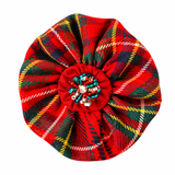 Royal Stewart Beaded Tartan Brooch