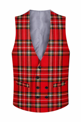 Royal Stewart Double Breasted Tartan Waistcoat