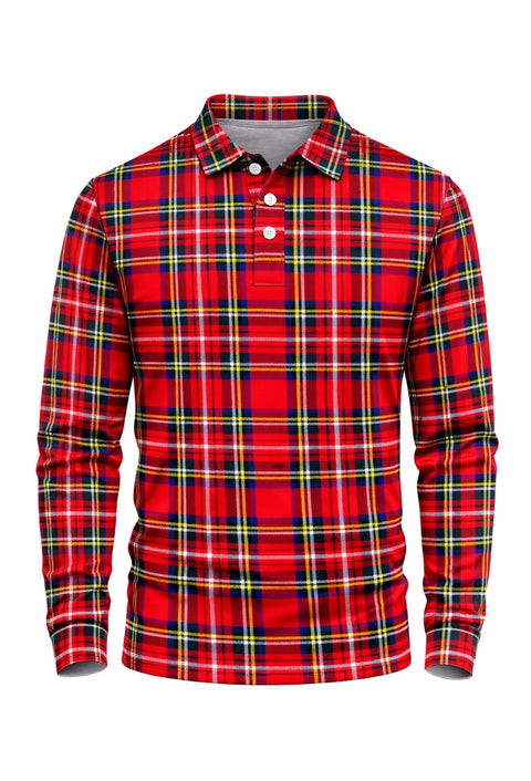 Royal Stewart Full Sleeve Tartan Polo Shirt
