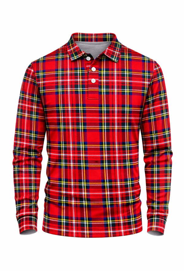 Royal Stewart Full Sleeve Tartan Polo Shirt