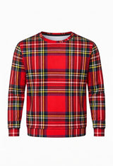 Royal Stewart Round Neck Full Sleeve Tartan Polo Shirt