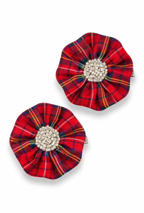 Royal Stewart Tartan Hairbrooch Clip (Set of two)