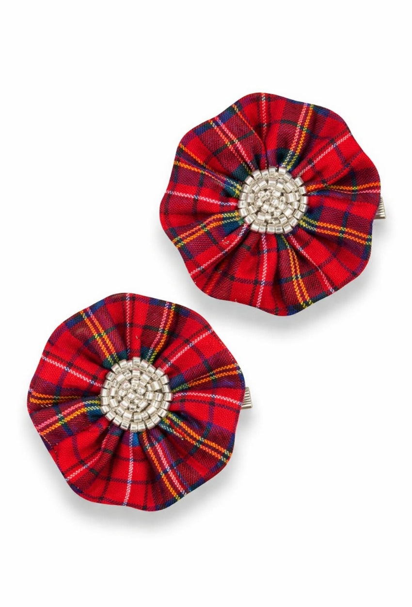 Royal Stewart Tartan Hairbrooch Clip (Set of two)