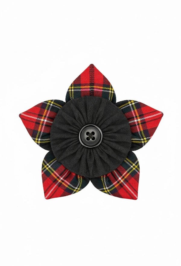 Royal Stewart Tartan Petal Clip