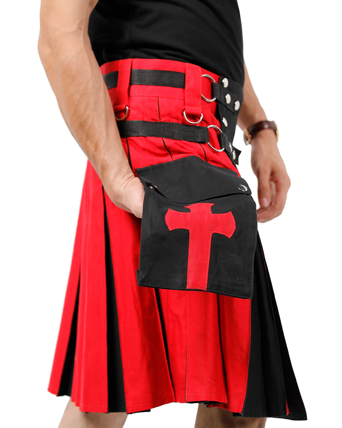 Closeup of Crusader Cross Kilt