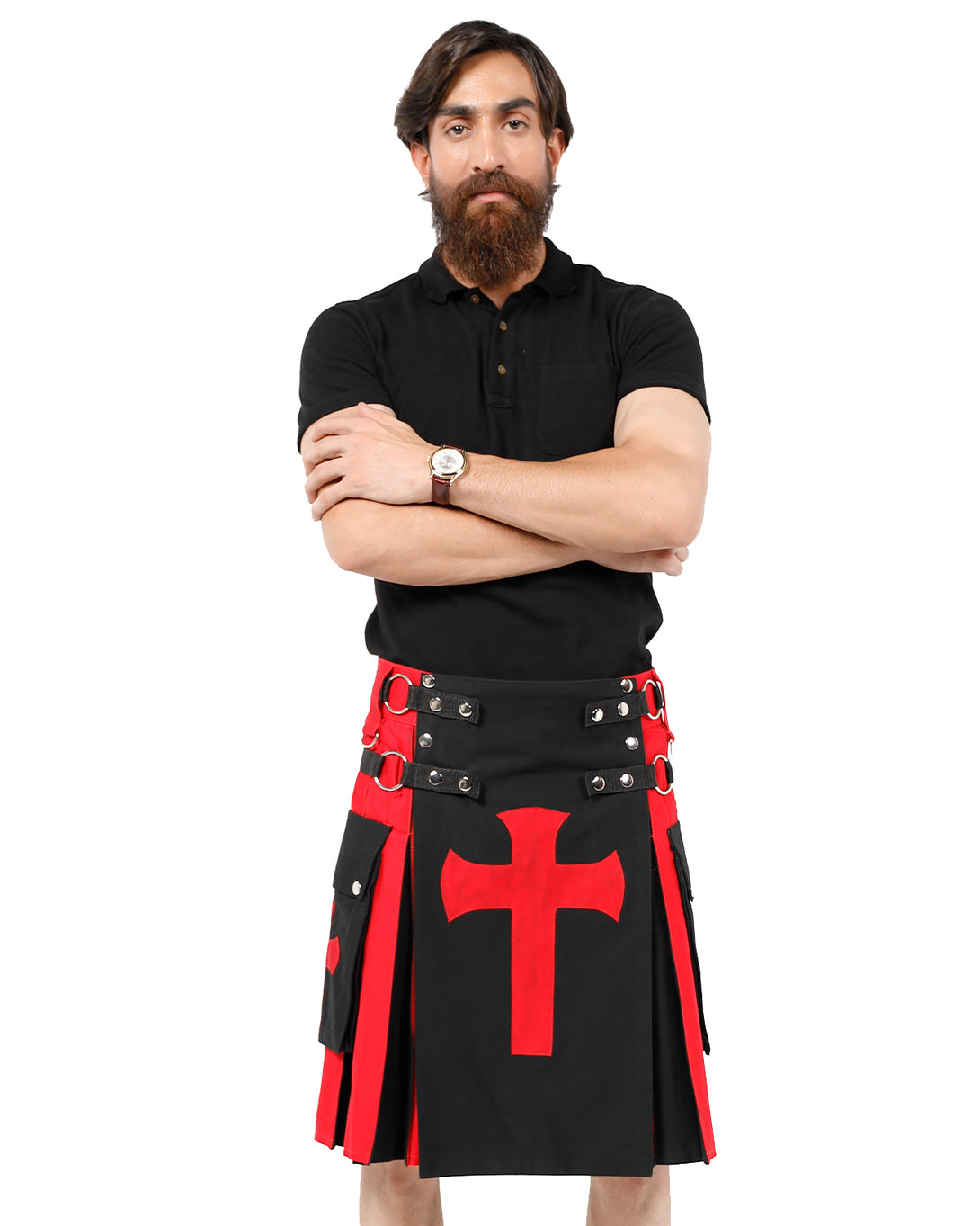 Front view of Crusader Cross Kilt